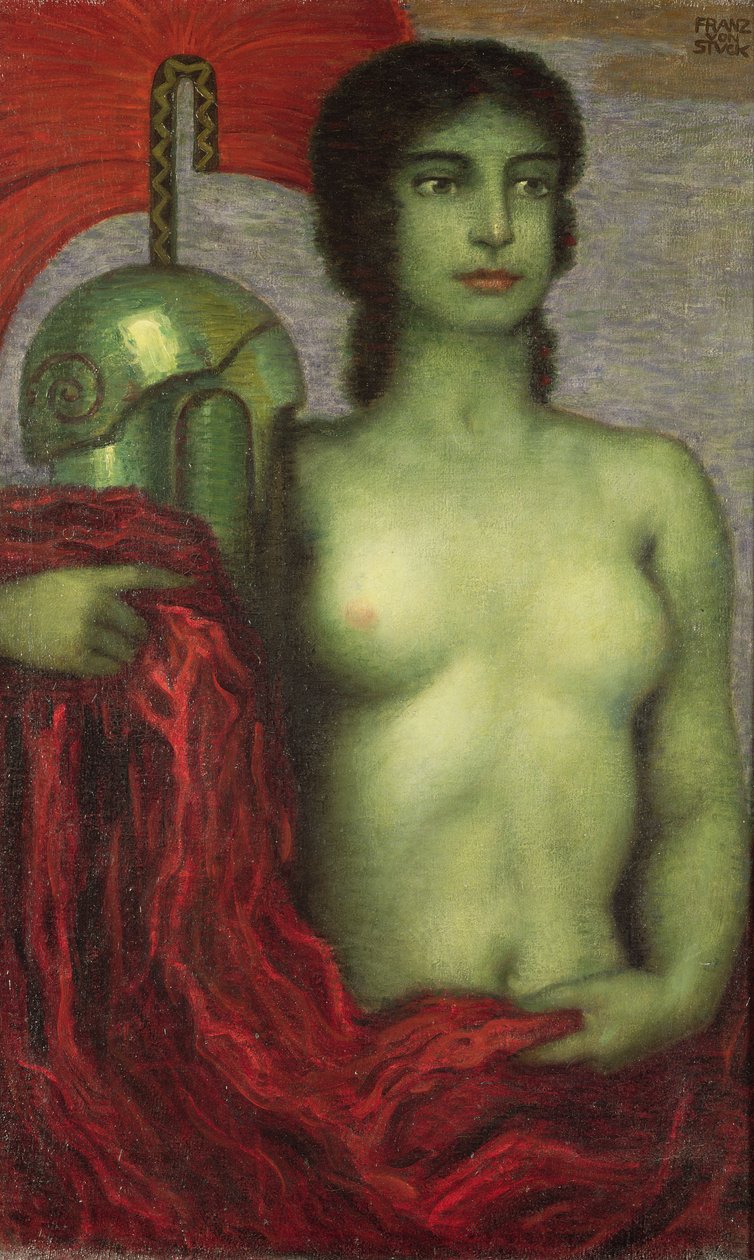 Athena, ca. 1923 av Franz von Stuck