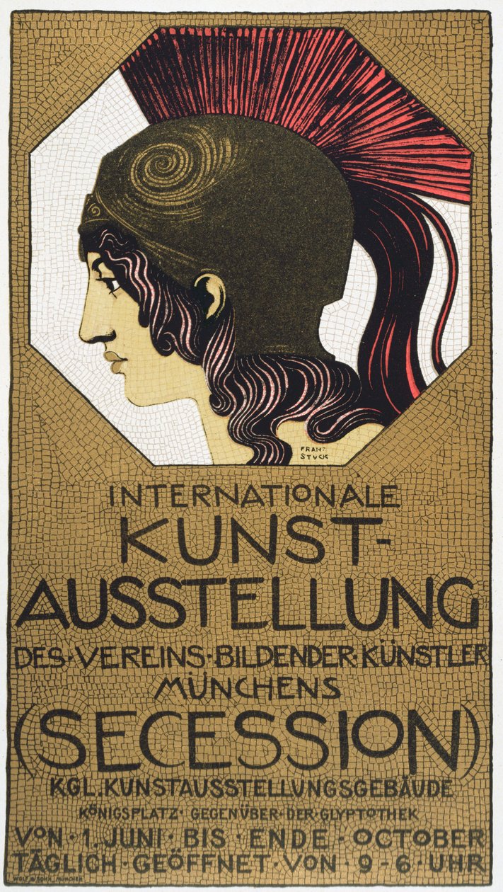 Plakat for en utstilling av løsrivelseskunst, 1893 av Franz von Stuck