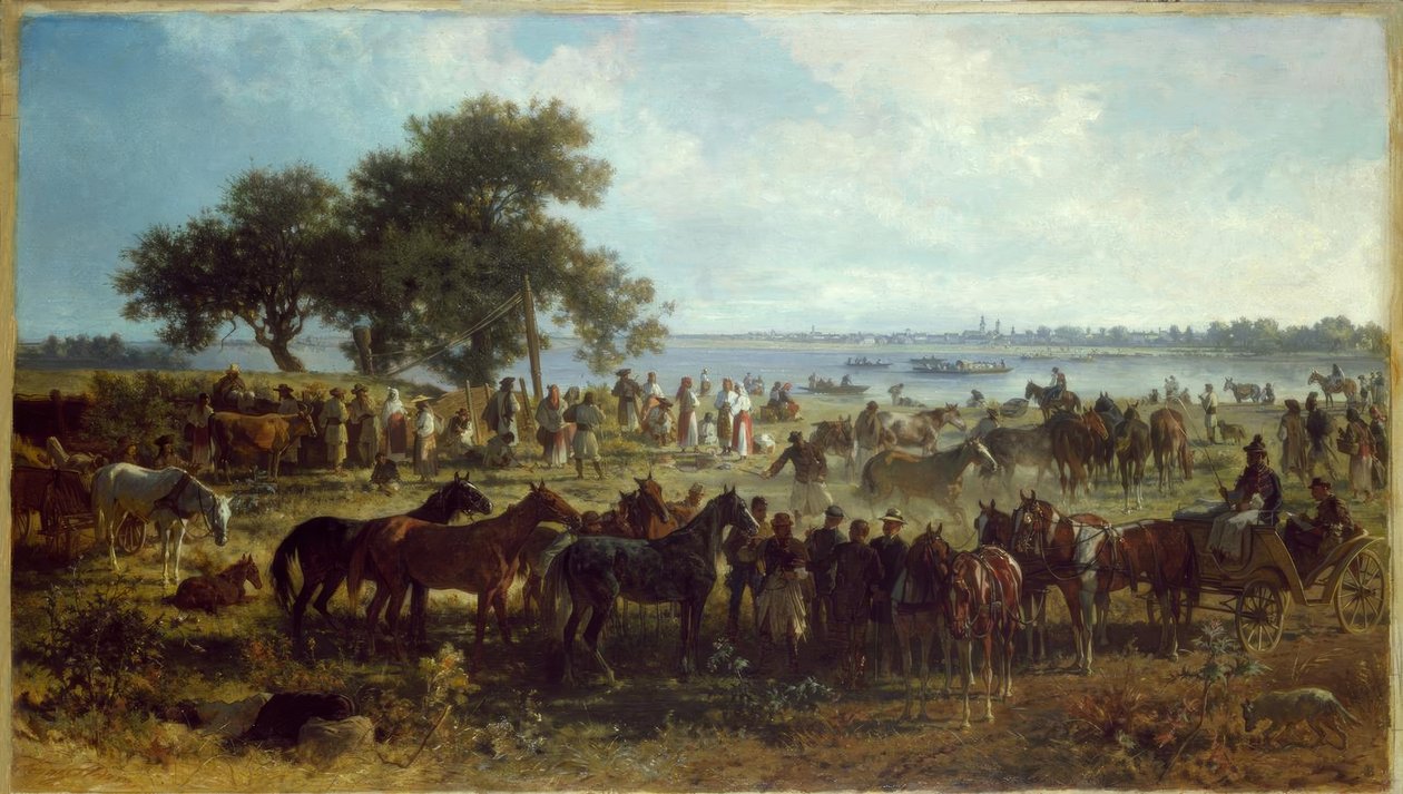 F. Adam, ferge på bredden av Tisza av Franz Adam