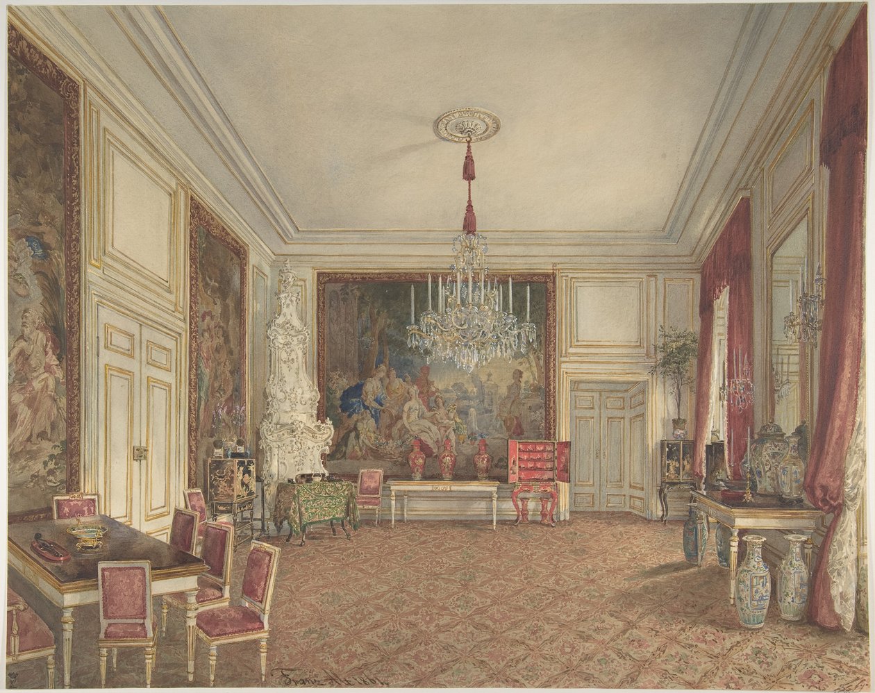 Erkehertug Ludwig Viktors rom i Hofburg, Wien av Franz Alt