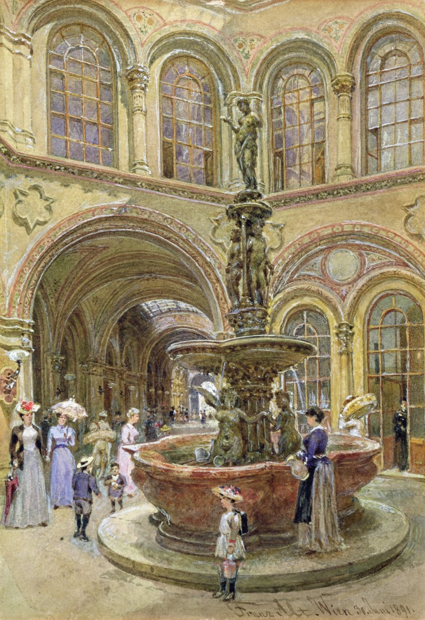 Bank- og børsbygningen, Herrengasse, Wien, 1891 av Franz Alt