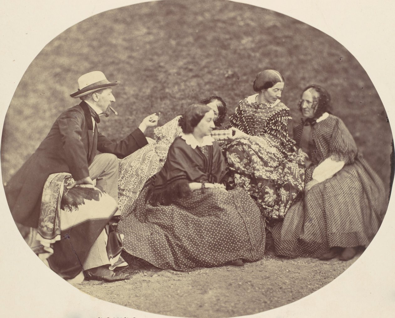 [Mathias Höusermann, Marie Antoine, Elise Höusermann og Pepe Wöss], 1850-60-tallet. av Franz Antoine