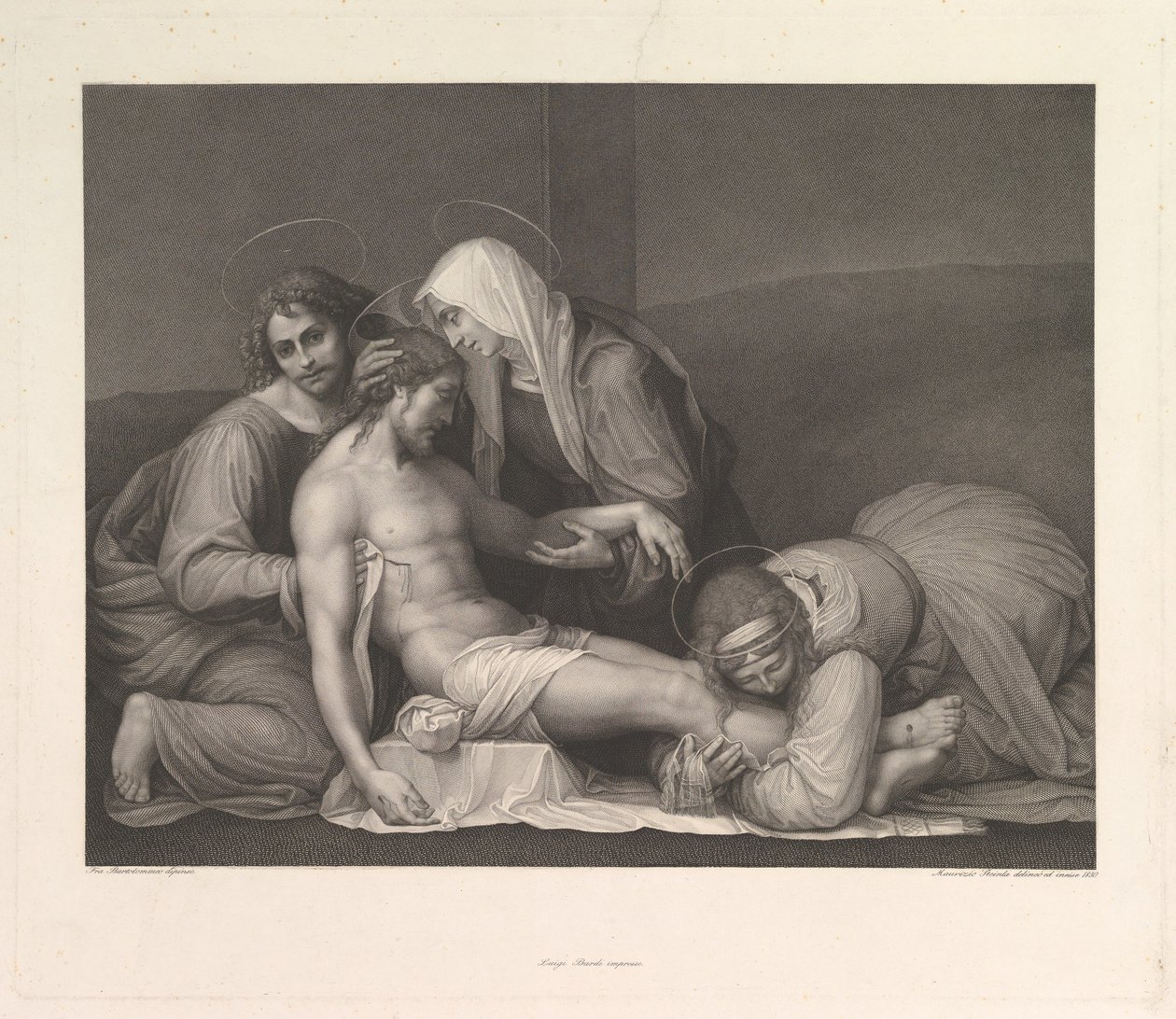 Kristi klagesang, 1841. av Franz Anton Erich Moritz Steinla