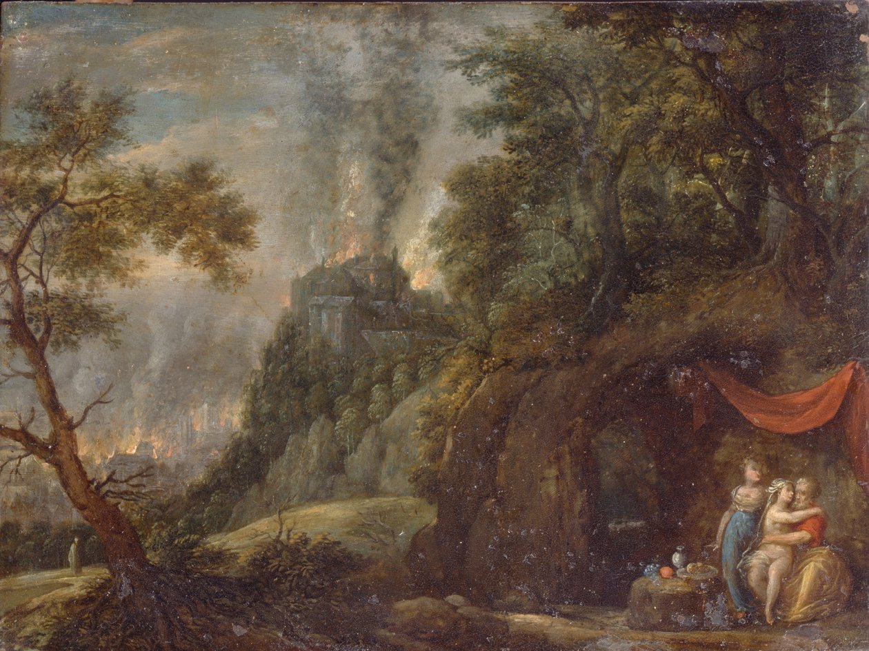 Lot og hans døtre, 1720-årene av Franz Anton Hartmann