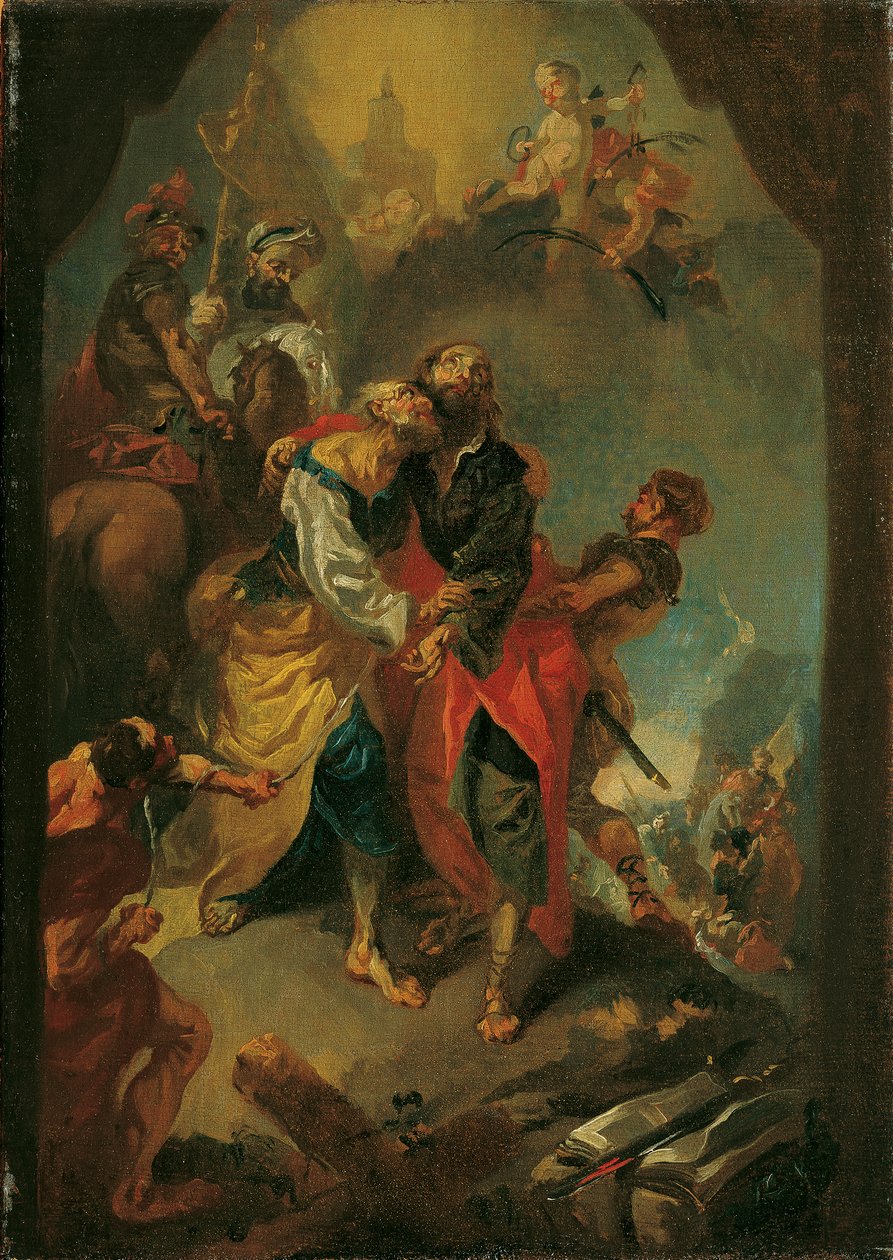 Farvel til apostlene Peter og Paulus før deres martyrdød av Franz Anton Maulbertsch