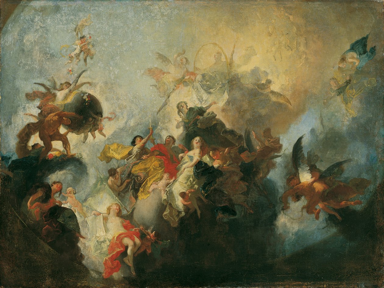 Guddommelig forsyn og dyder av Franz Anton Maulbertsch