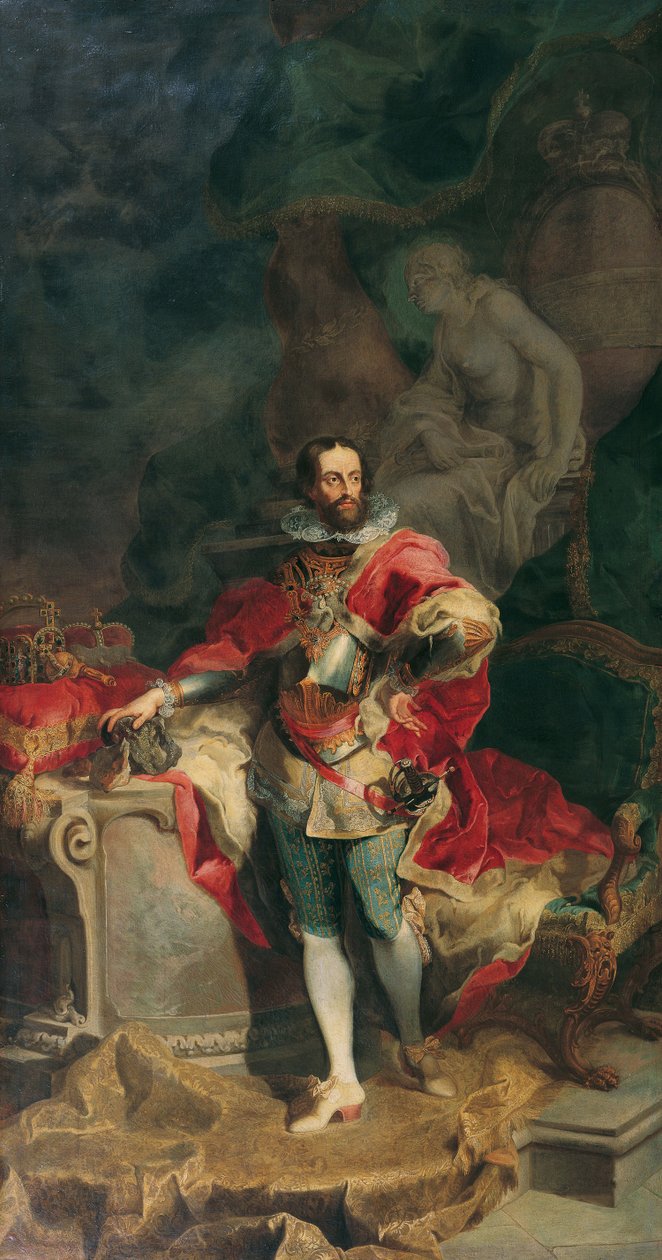 Portrett av keiser Ferdinand I 1503-1564, ca 1760. av Franz Anton Palko