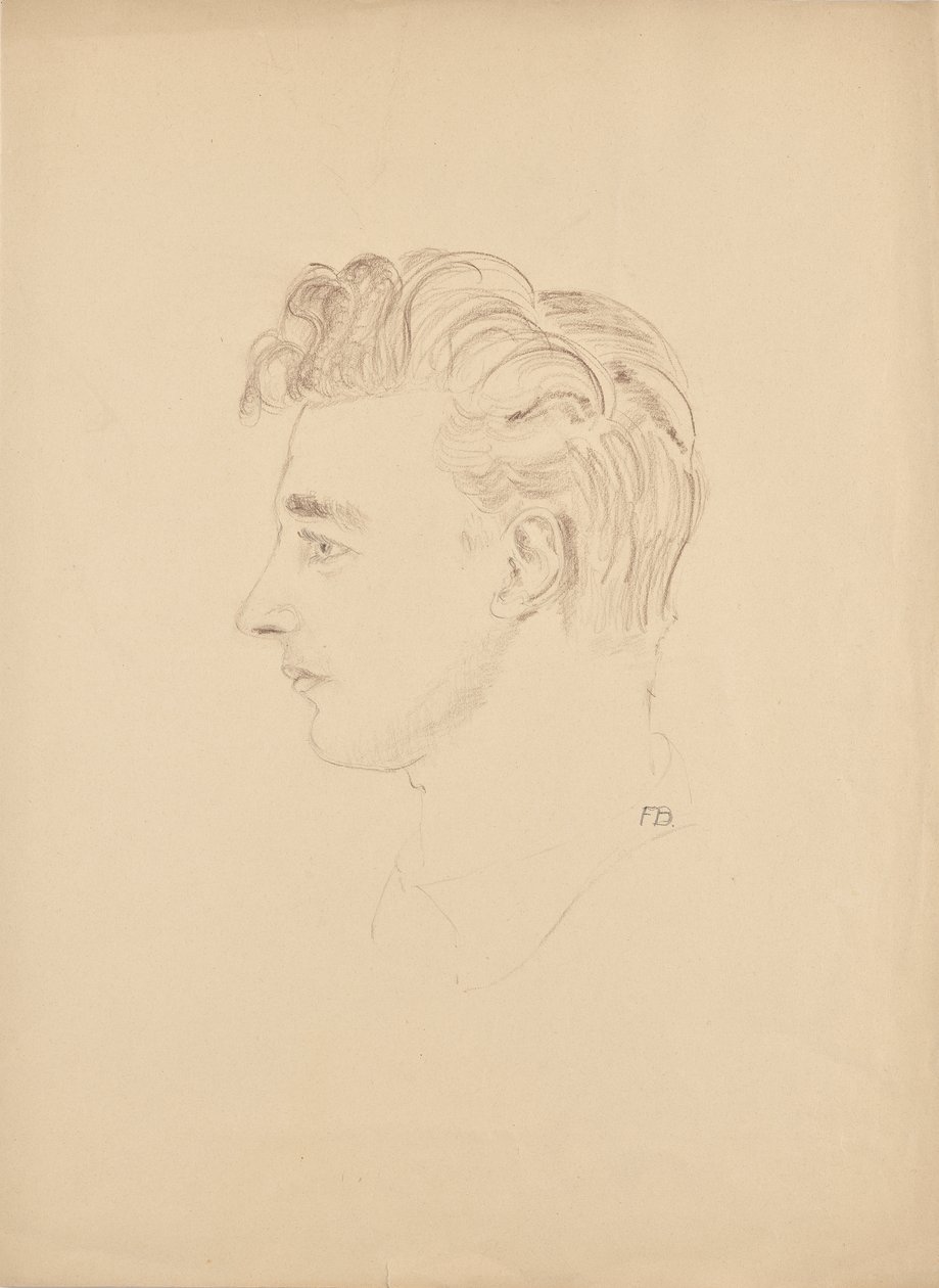 Portrettstudie av Franz Barwig den yngre av Franz Barwig d. Ä.
