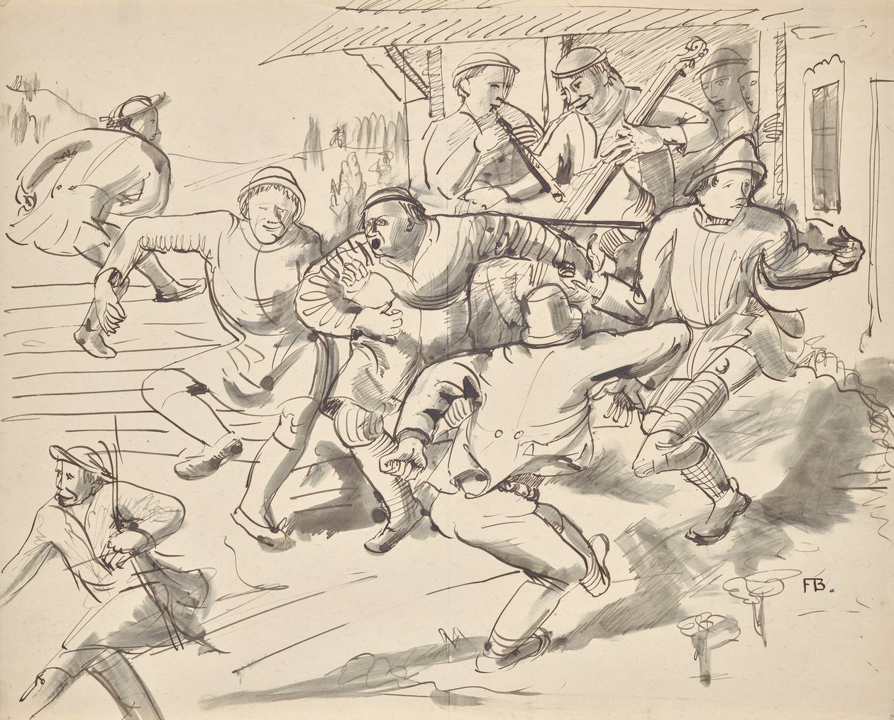 Dansende bønder av Franz Barwig d. Ä.