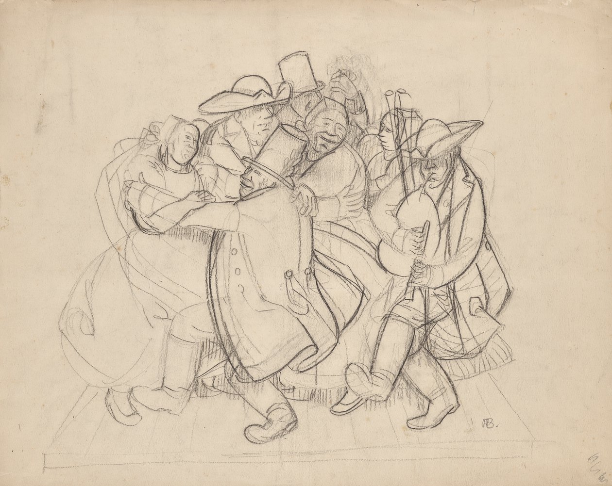 Dansende bønder av Franz Barwig d. Ä.