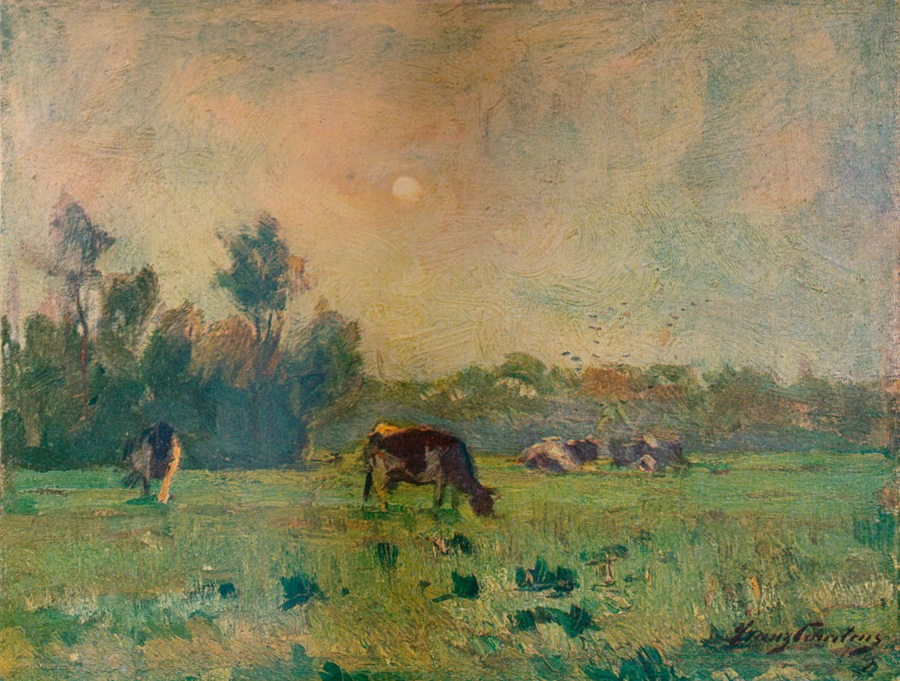 'Morgen, november', c1908 av Franz Courtens