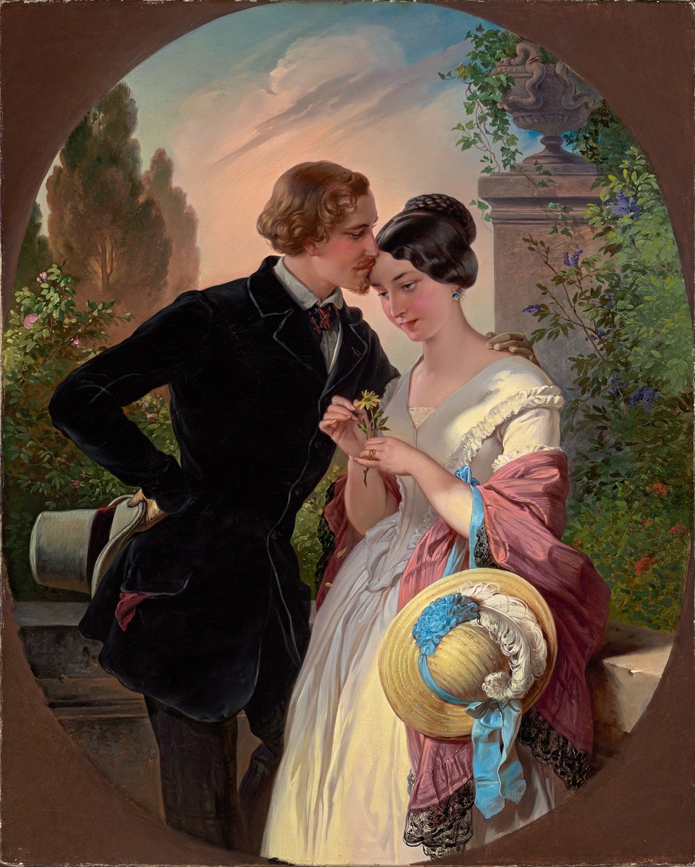 Faust og Gretchen på 1800-tallet av Franz Dobiaschofsky