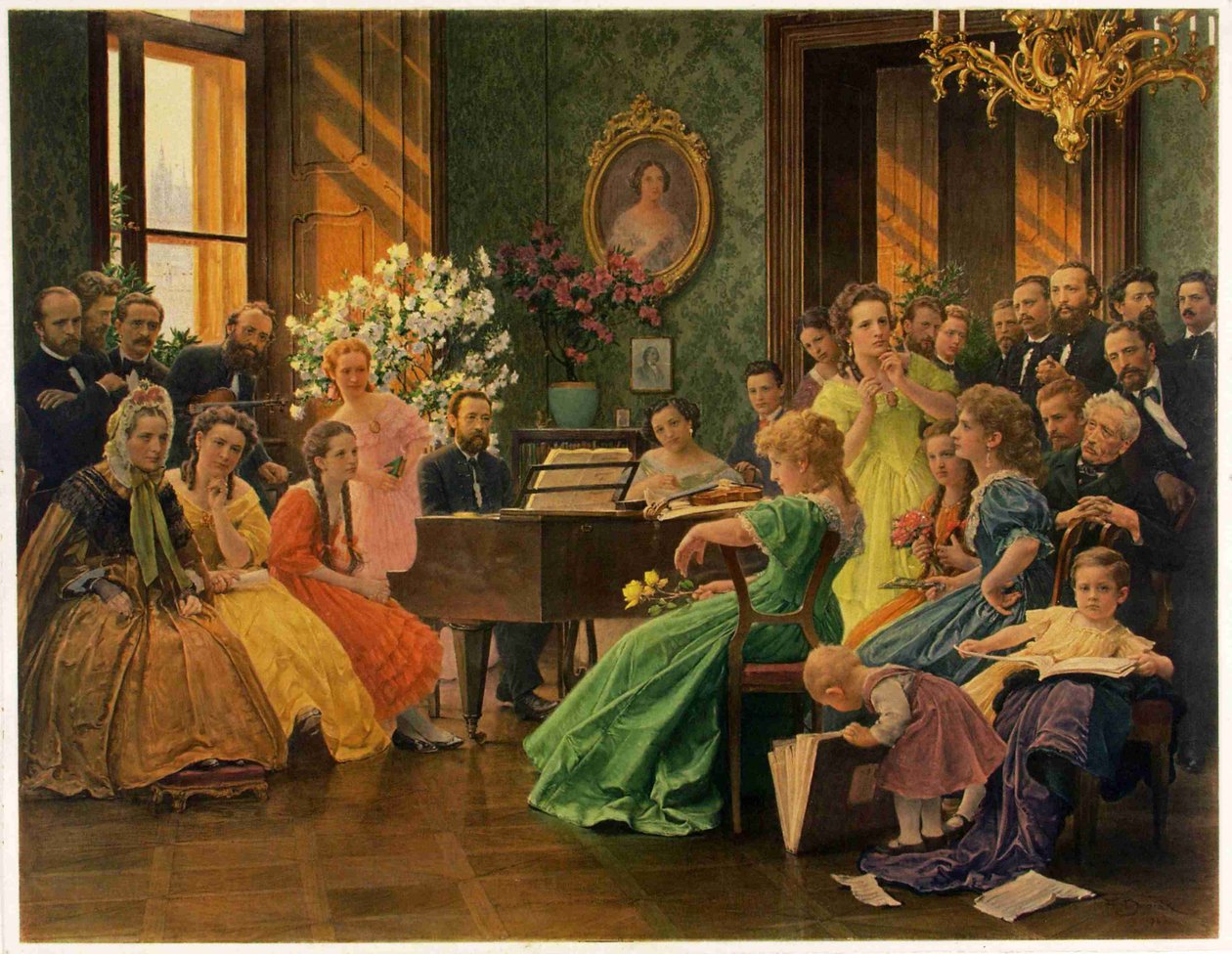 Bedrich Smetana i vennekretsen i 1865, 1923. av Franz Dvorak