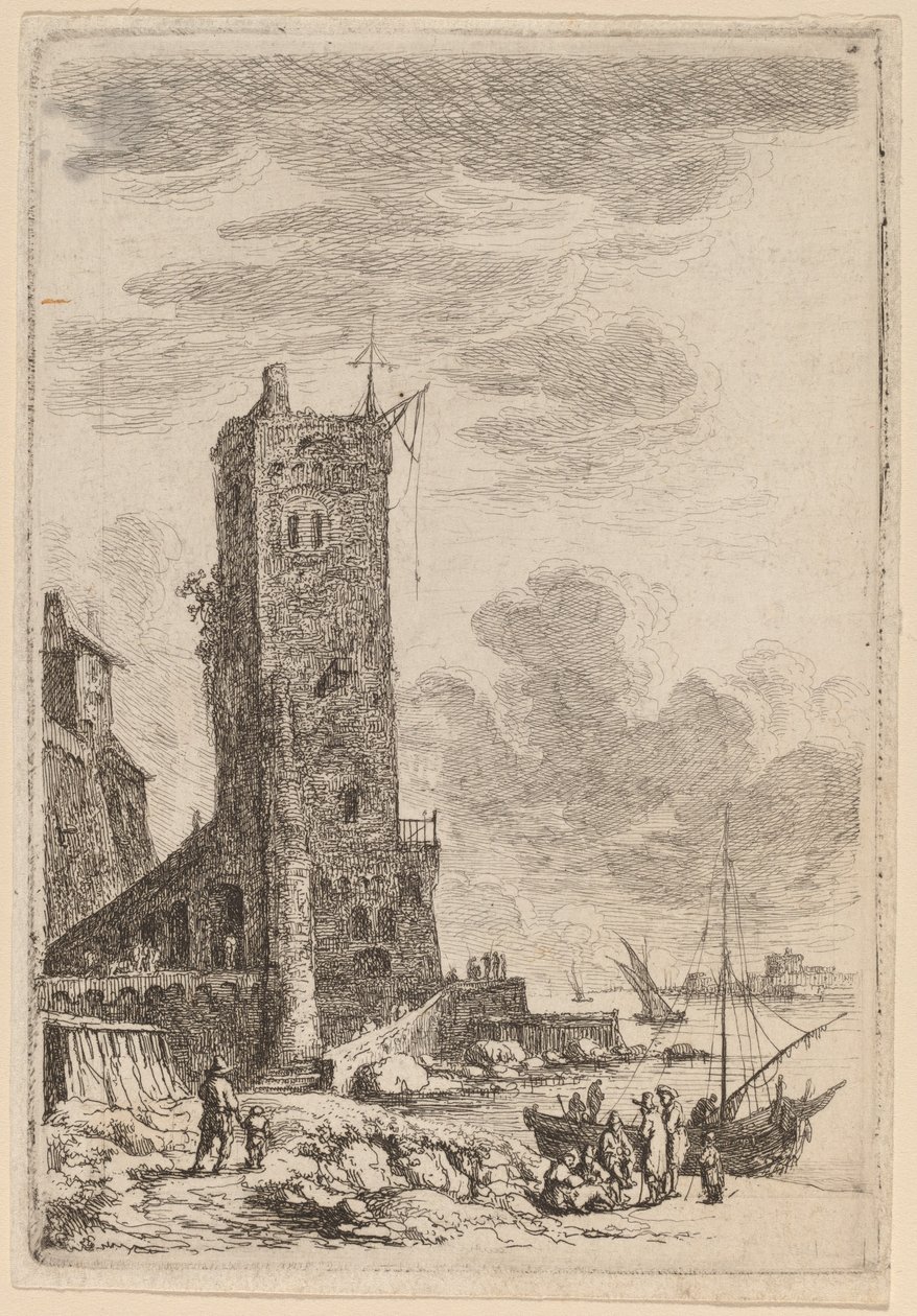 Havnen i Livorno av Franz Edmund Weirotter