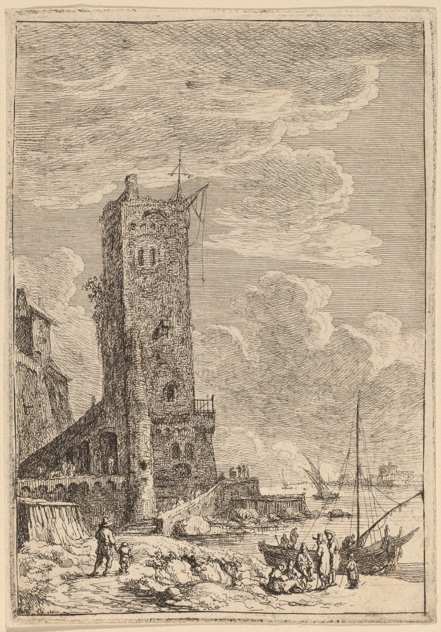 Havnen i Livorno av Franz Edmund Weirotter