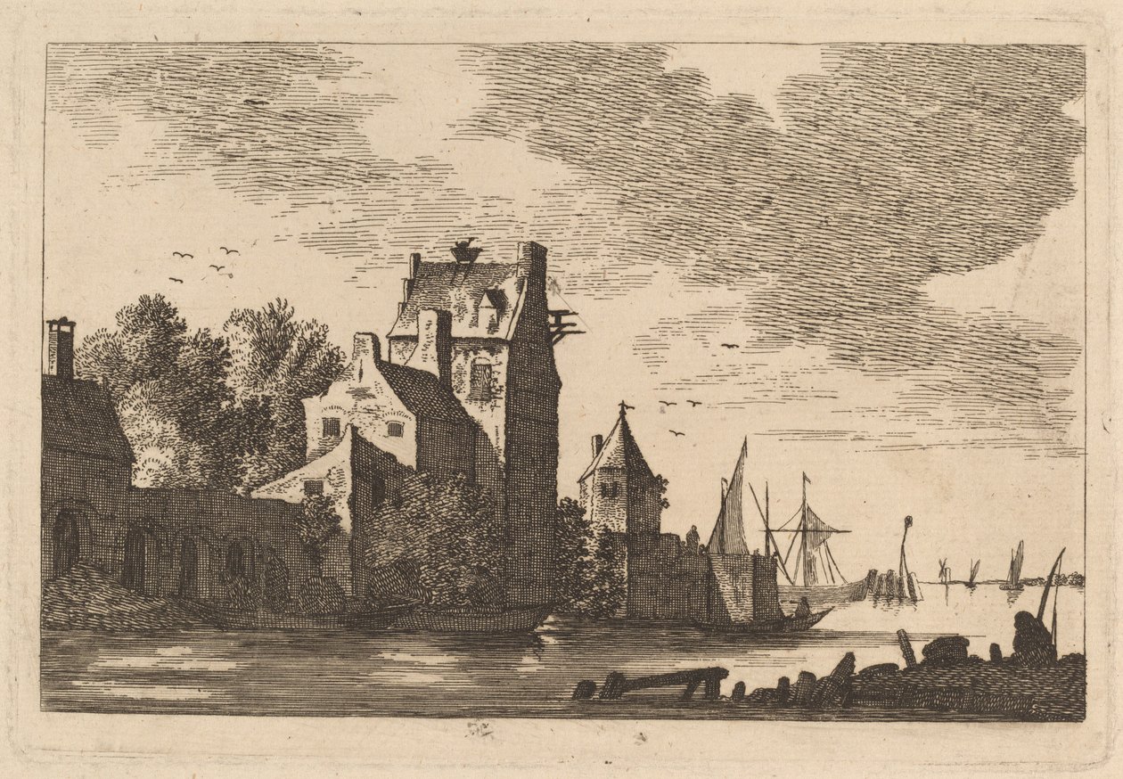 Hus på et innløp av Franz Edmund Weirotter
