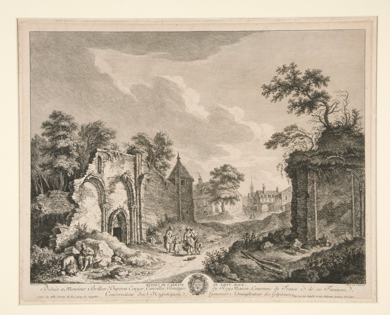 Ruinene av klosteret St. Maur av Franz Edmund Weirotter
