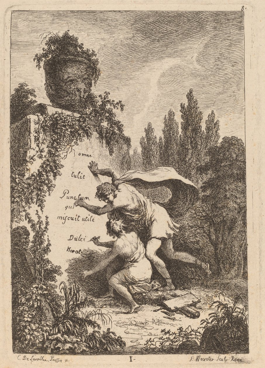 I komme til Roma: pl. 1 av Franz Edmund Weirotter after Étienne de Lavallée Poussin