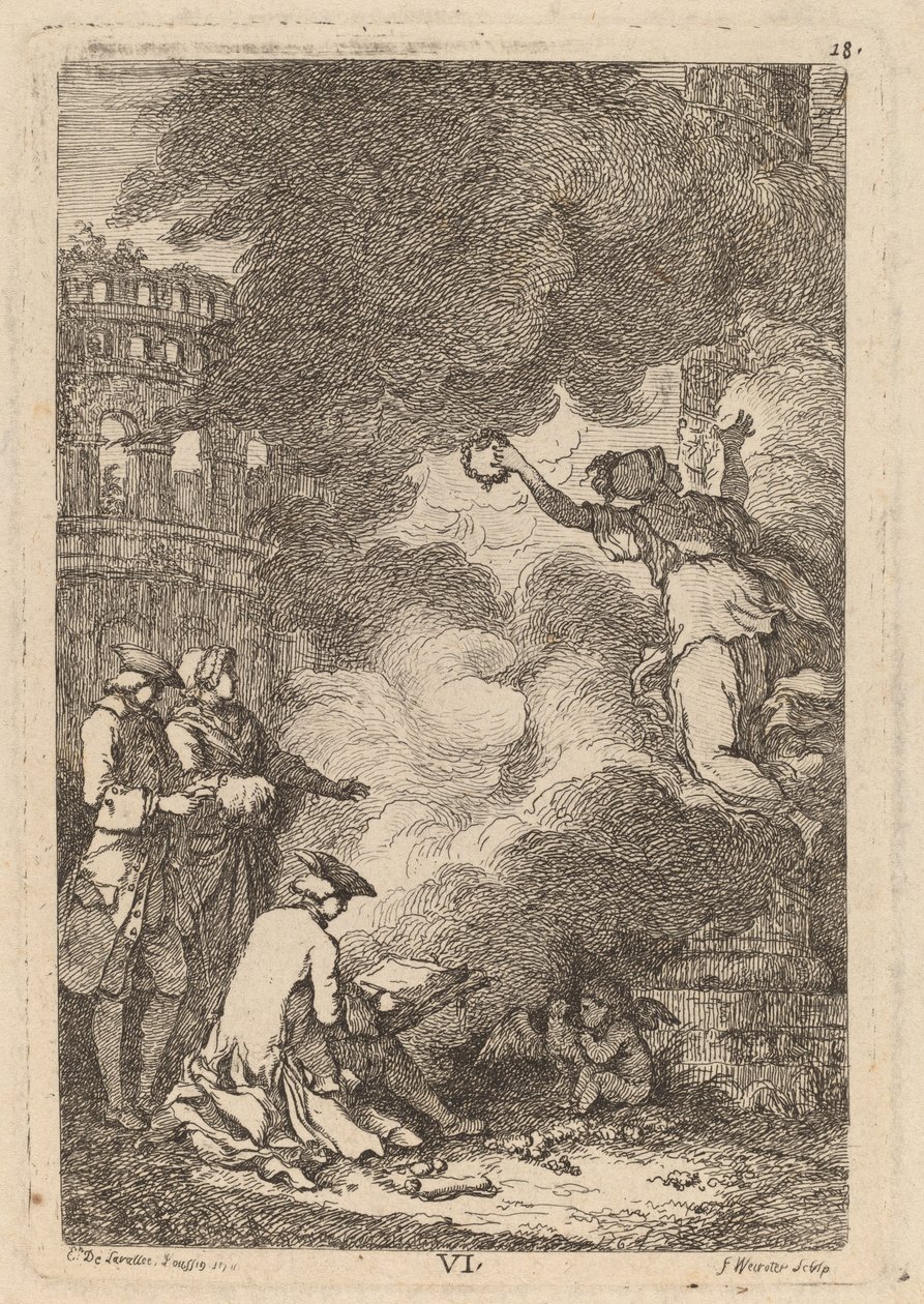 I komme til Roma: pl. 6 av Franz Edmund Weirotter after Étienne de Lavallée Poussin