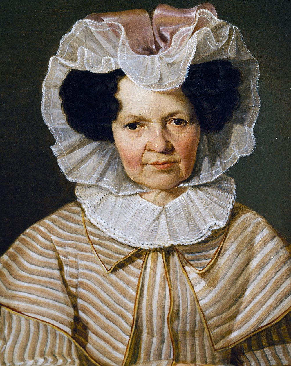 Portrett av Therese Burger Bischof, maleri av Franz Eybl (1806-1880) av Franz Eybl