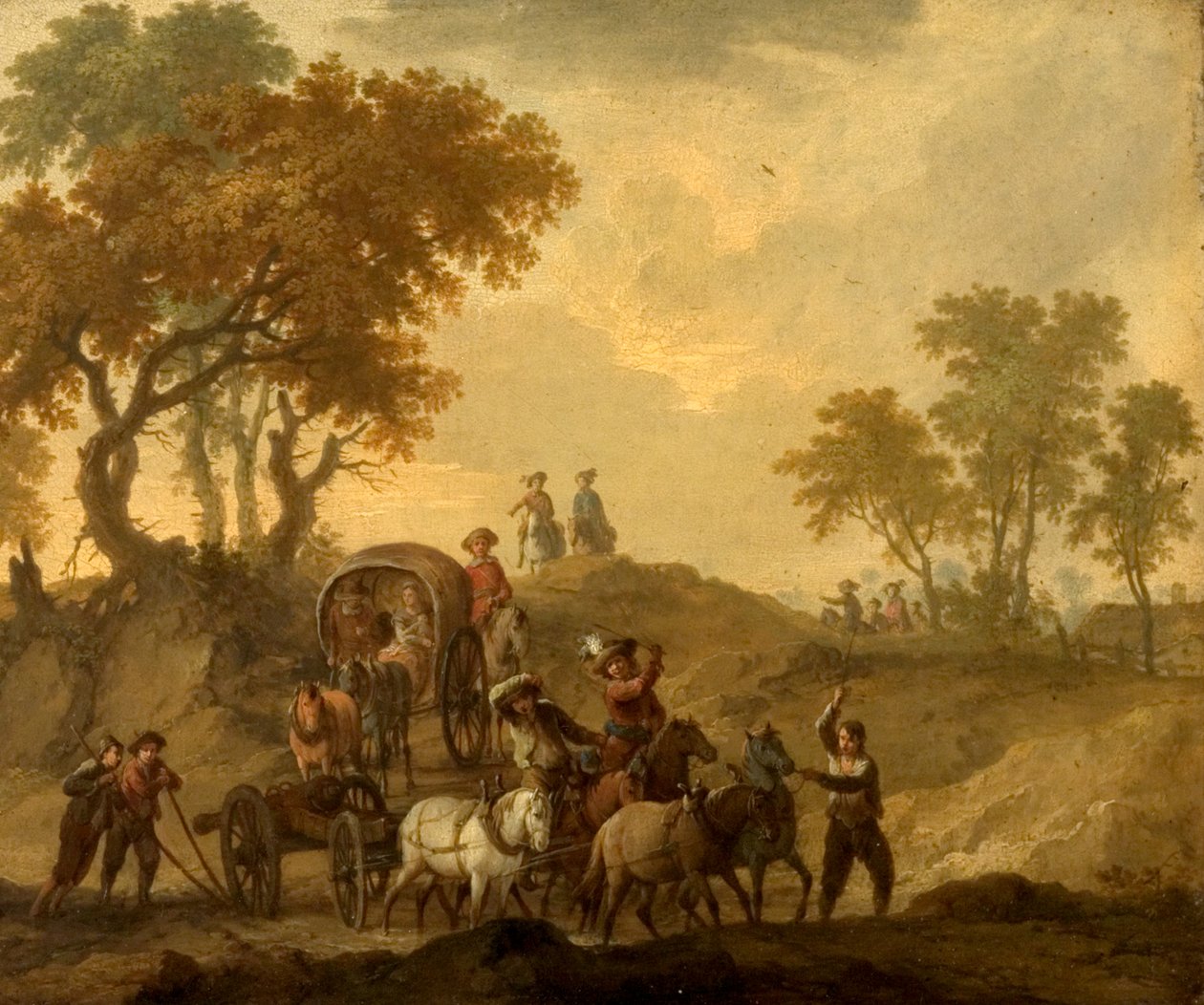 Landskap med bagasjevogn av Franz Ferg