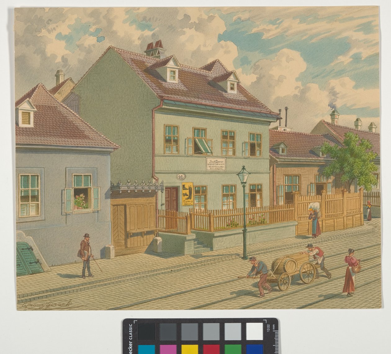 19. distrikt, Gymnasiumstraße 87 - Josef Lanners bolig og dødssted av Franz Gerasch