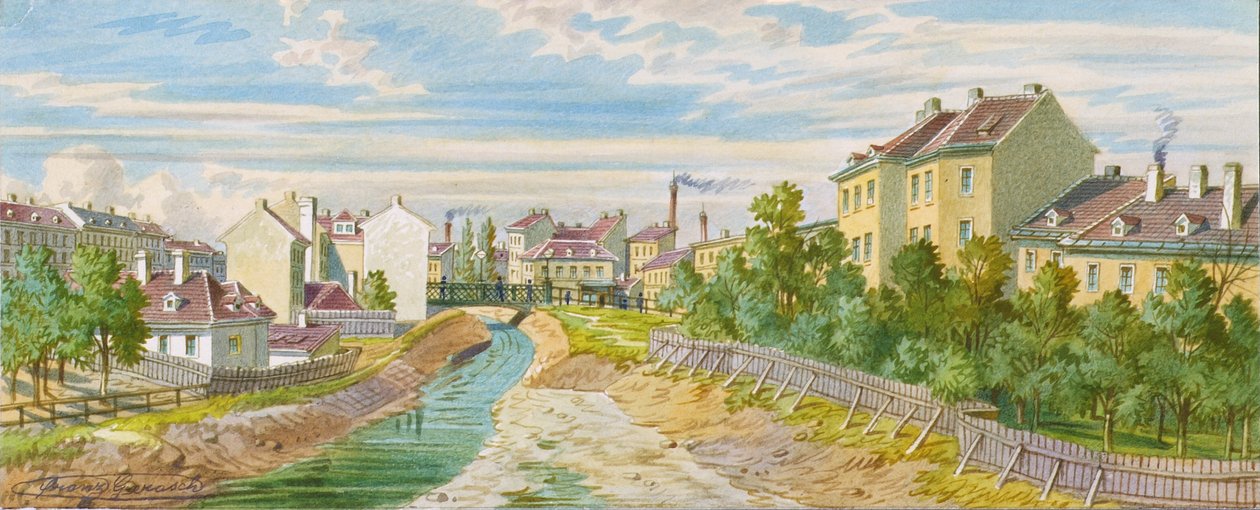 Magdalenebroen over Wien-elven av Franz Gerasch