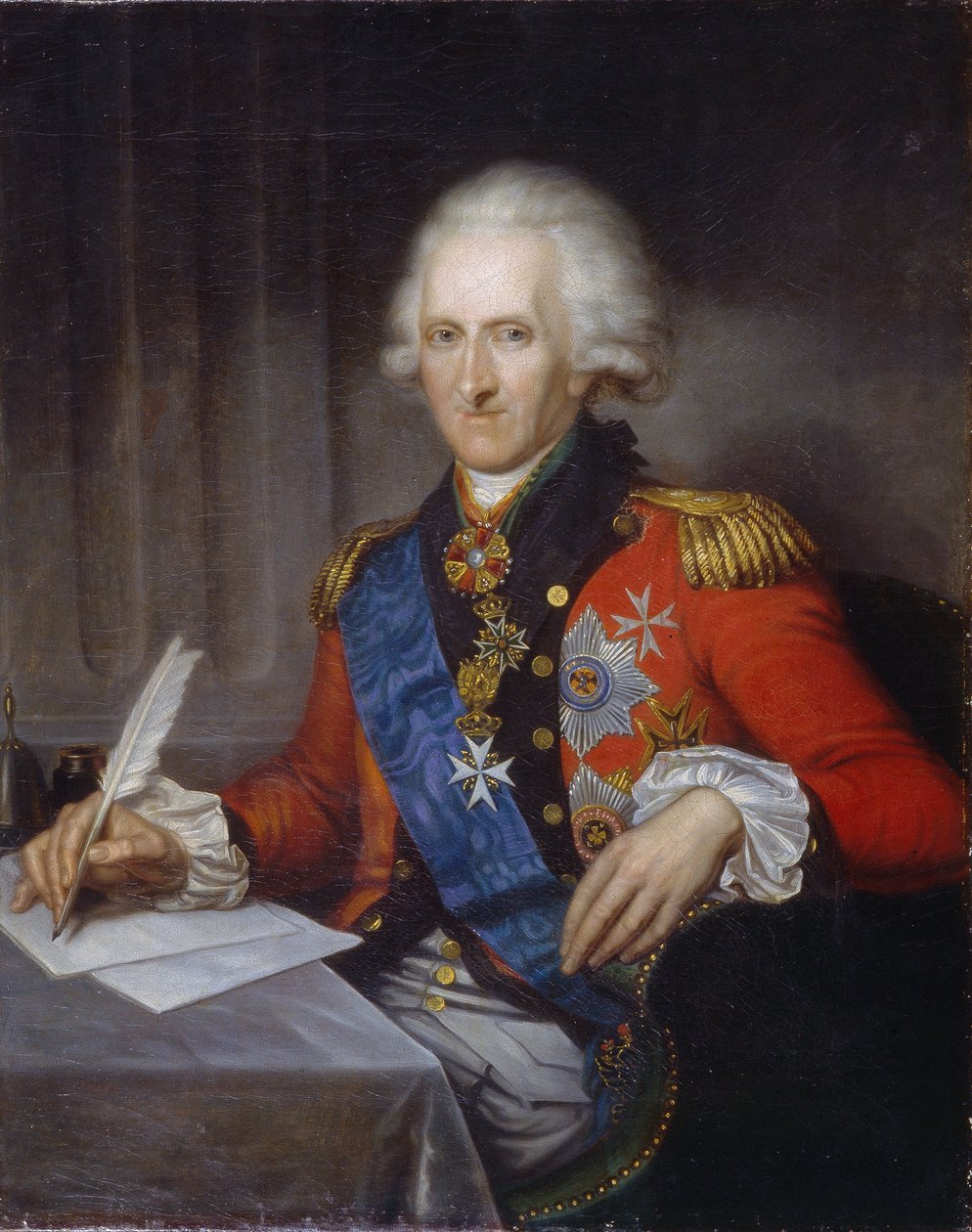 Portrett av statsmannen og reformatoren, grev Jacob Sievers (1731-1808) (Portrett av statsmannen og reformatoren grev Jacob Sievers). Maleri av Gerhard von Kugelgen (1731-1820), olje på lerret. Tysk kunst sent på 1700-tallet, klassisisme. Staten Russland av Franz Gerhard von Kugelgen