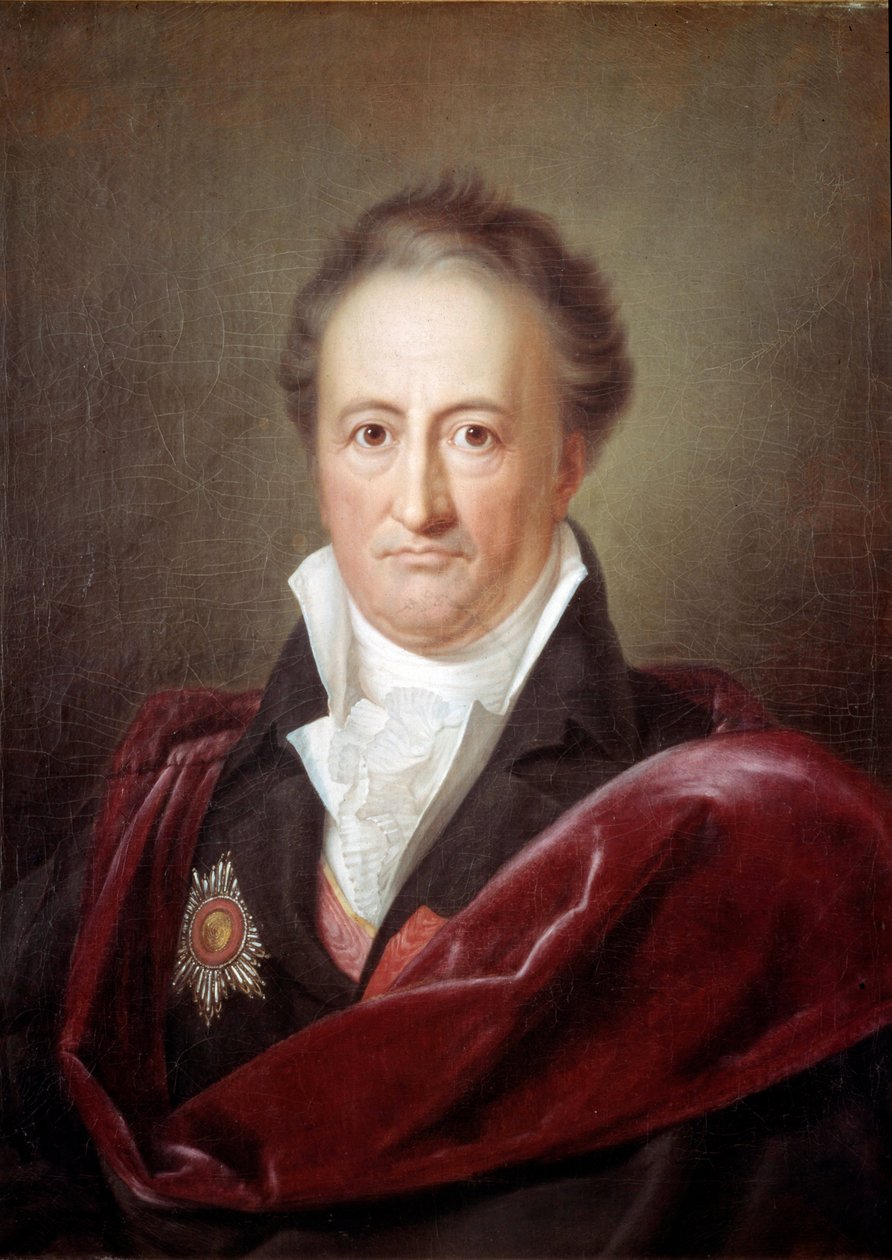 Portrett av Johann Wolfgang Goethe (1749 - 1832), tysk forfatter. Maleri av Franz Van Kugelgen (1772-1820) av Franz Gerhard von Kugelgen