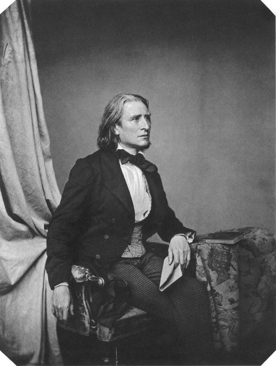 Franz Liszt, ungarsk komponist og pianist, ca 1860 av Franz Hanfstaengl