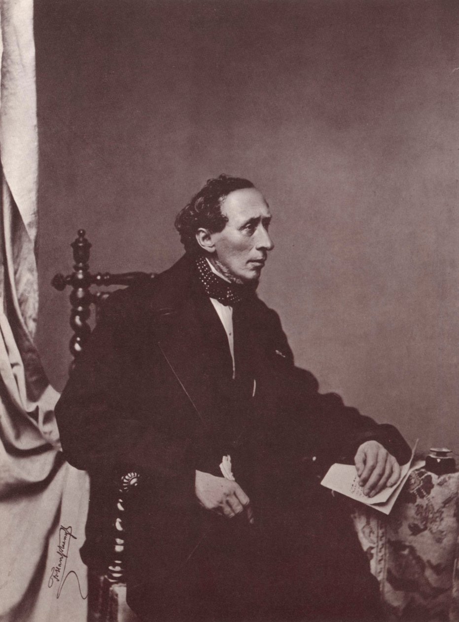 Hans Christian Andersen, dansk forfatter, 1800-tallet av Franz Hanfstaengl