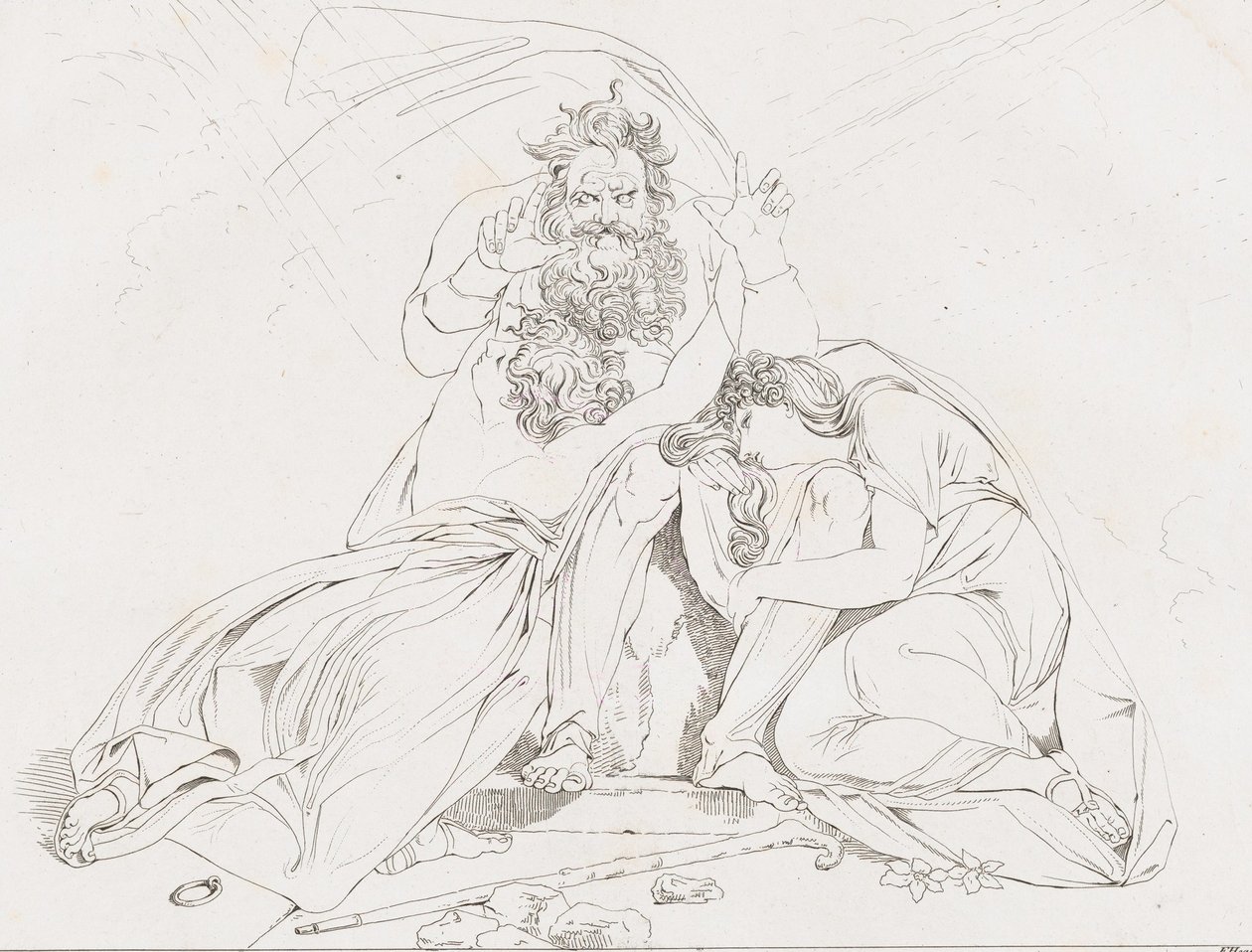Der Tod des Oedipus Ødipus død, 1806. av Franz Hegi