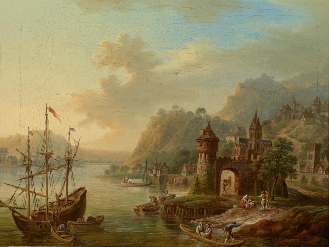 Et Rhinlandskap av Franz Hochecker