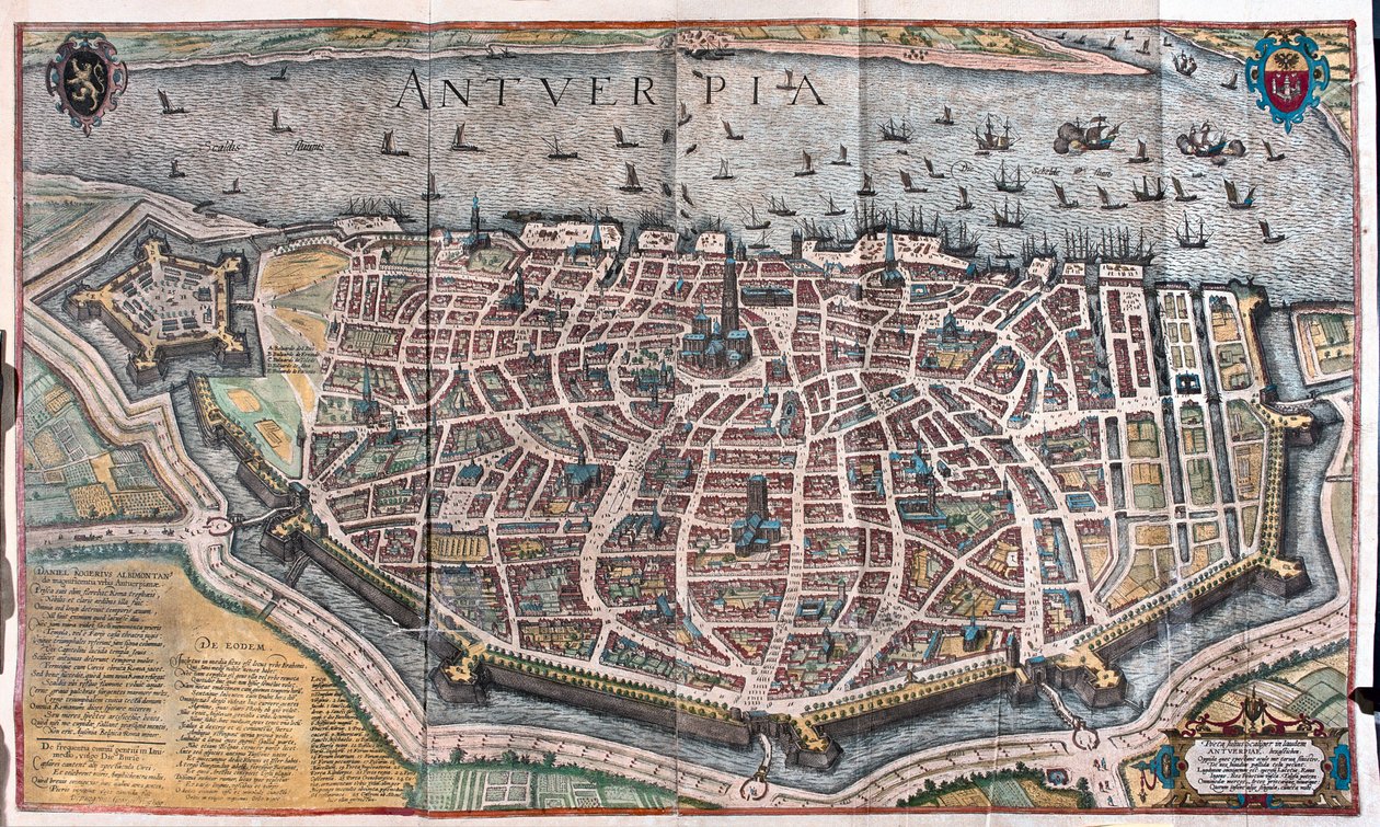 Antwerpen, Belgia (gravering av Franz Hogenberg
