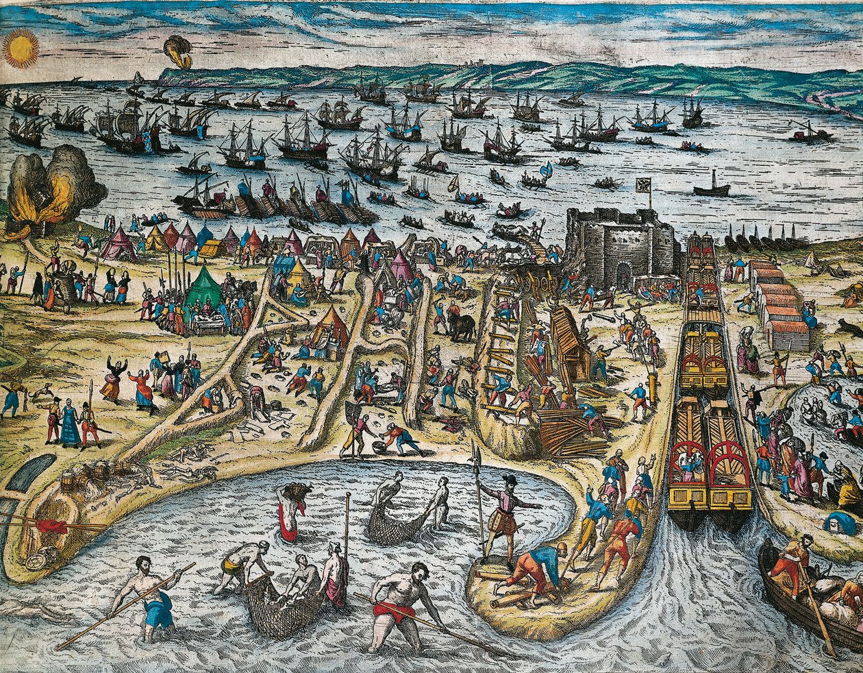 Fangst av La Goulette og Tunis av Charles V av Franz Hogenberg