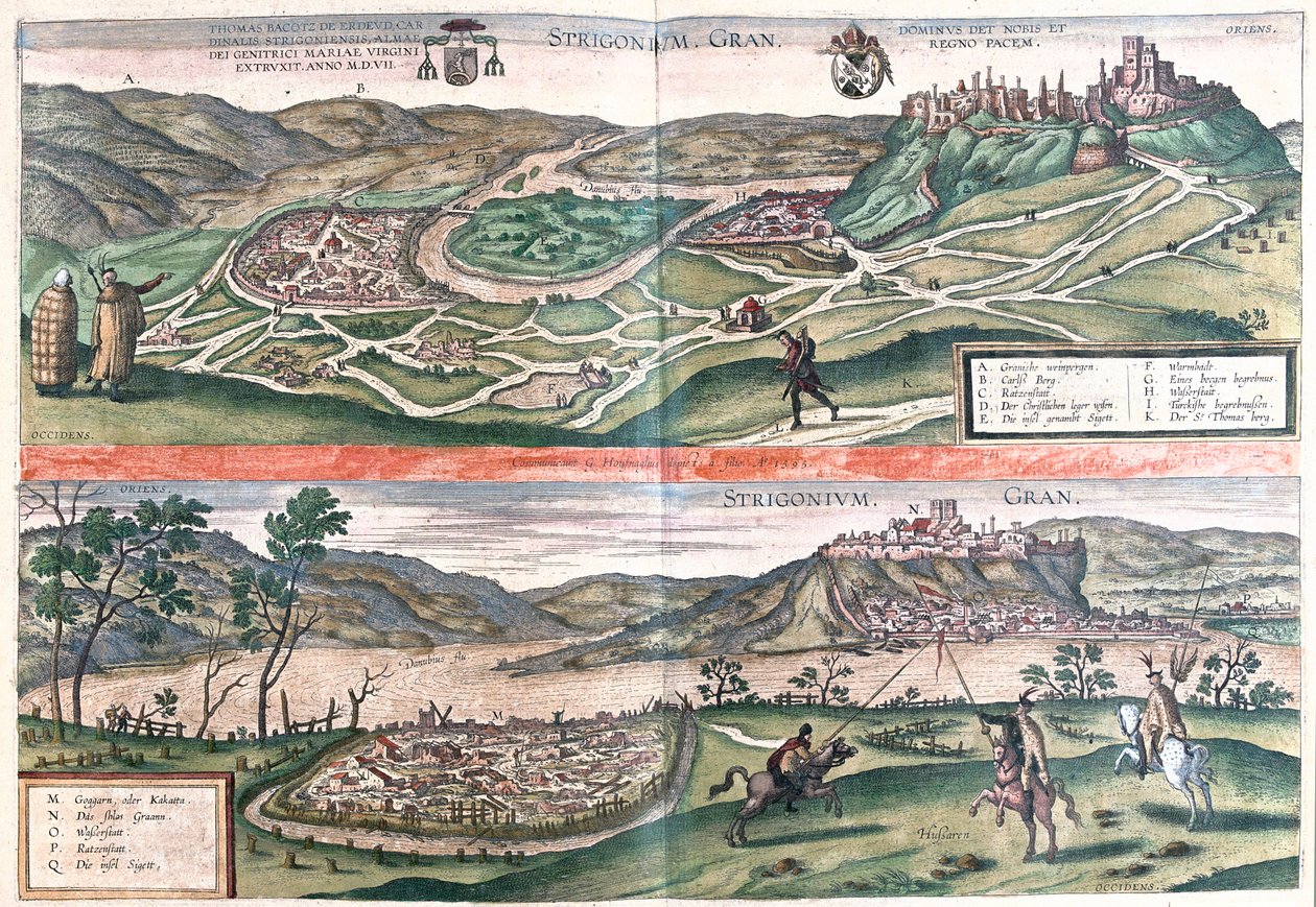 Esztergom, Ungarn av Franz Hogenberg