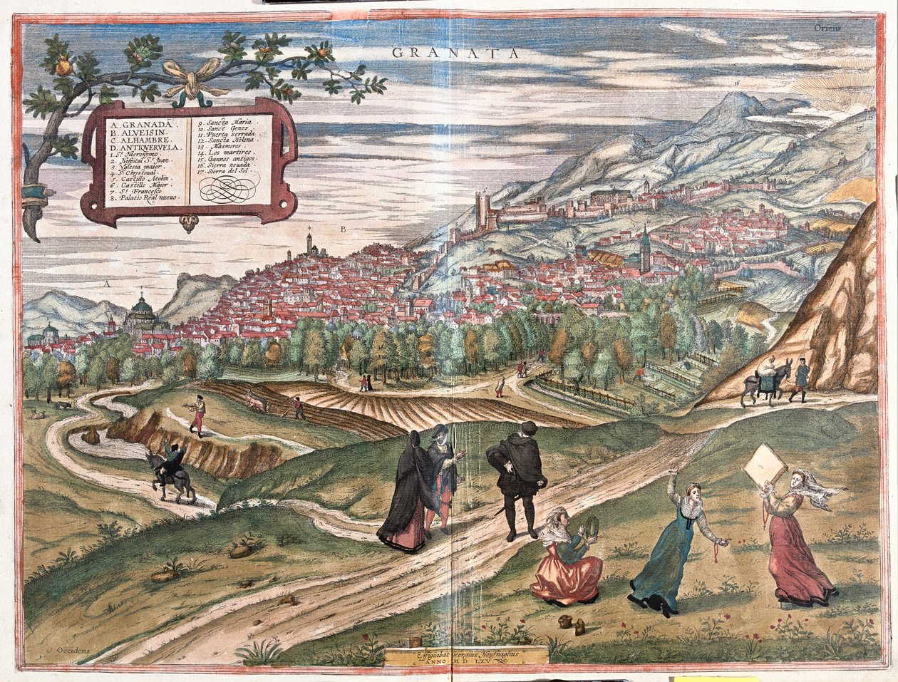 Granada, Spania av Franz Hogenberg