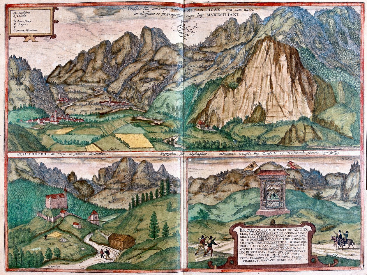 Inn Valley og Schlossberg, Tyskland av Franz Hogenberg