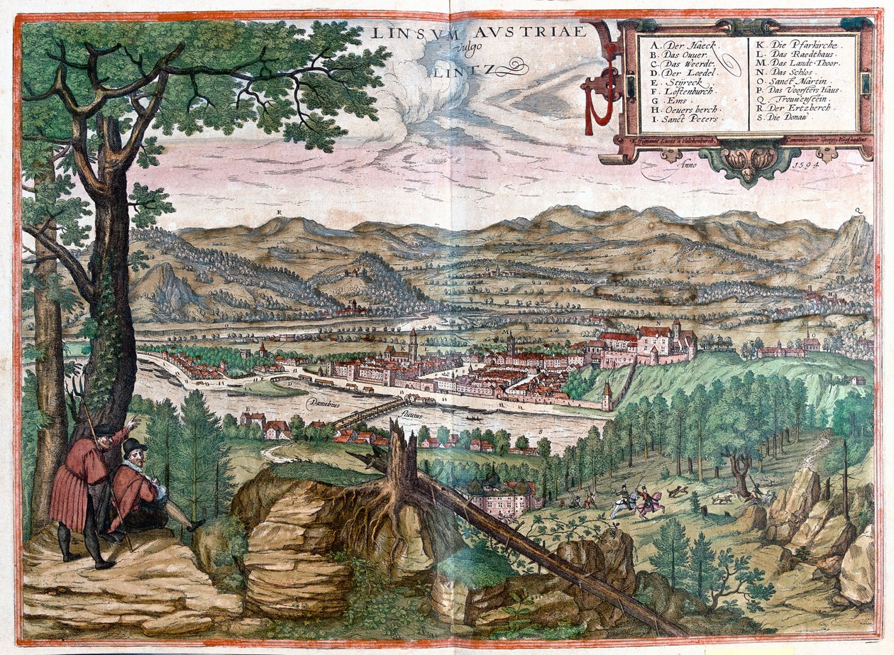 Linz, Østerrike av Franz Hogenberg