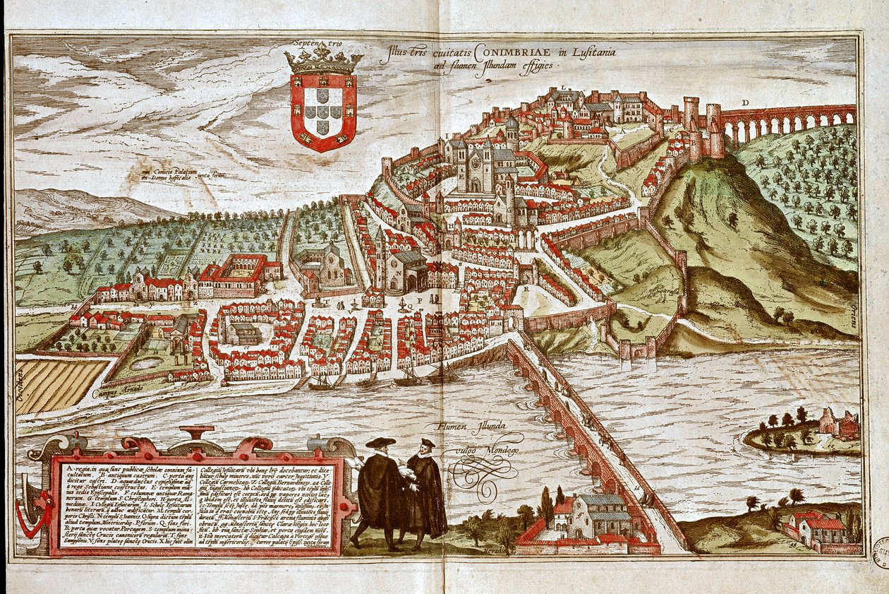 Kart over Coimbra (gravering av Franz Hogenberg
