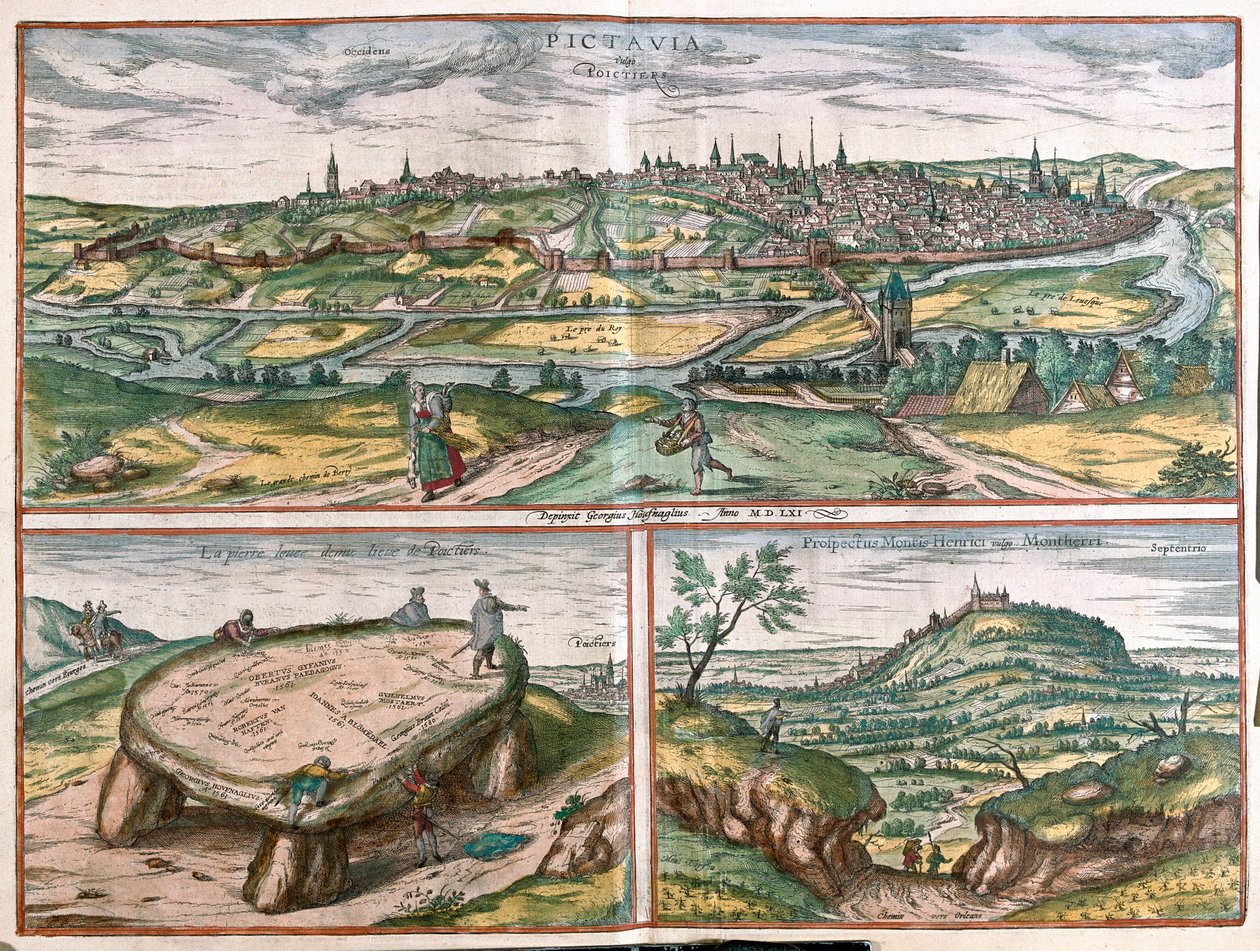 Montpellier, Tours og Poitiers, Frankrike av Franz Hogenberg