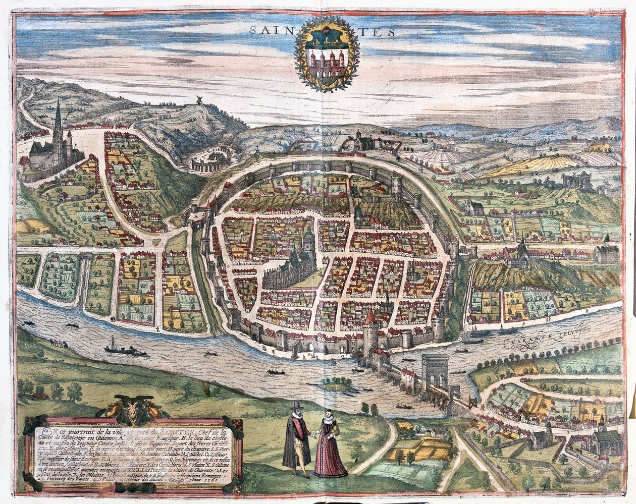 Saintes, Frankrike av Franz Hogenberg