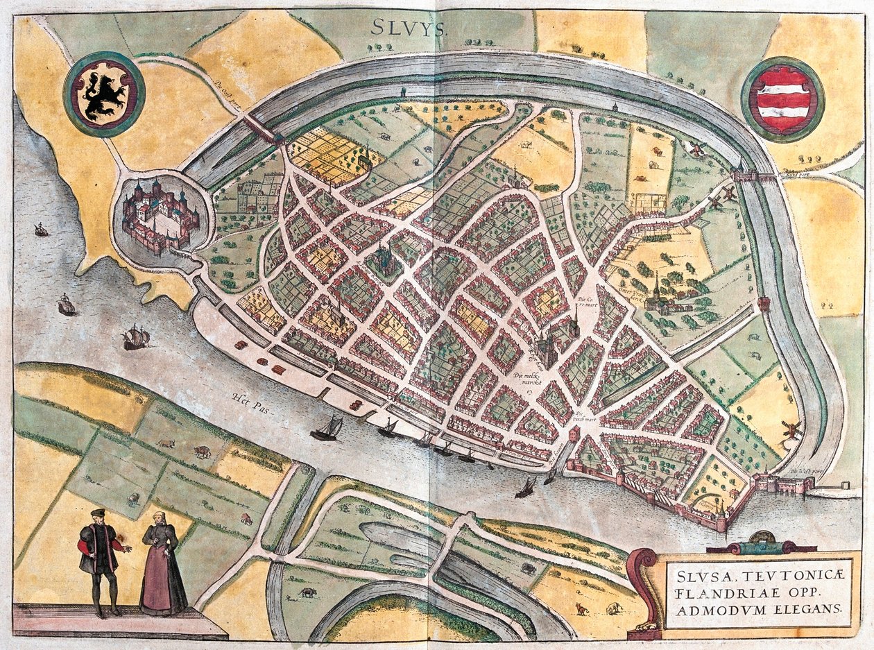 Sluys, Nederland av Franz Hogenberg