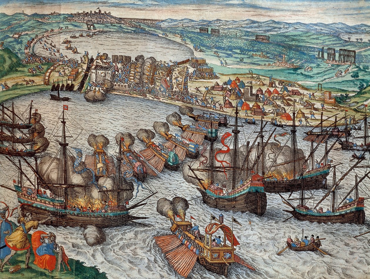 Fangsten av La Goulette og Tunis av Charles V av Franz Hogenberg