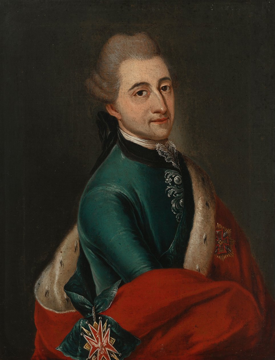 Portrett av Stanislaw II August Poniatowski, konge og storhertug av det polsk-litauiske samveldet av Franz Ignaz Molitor