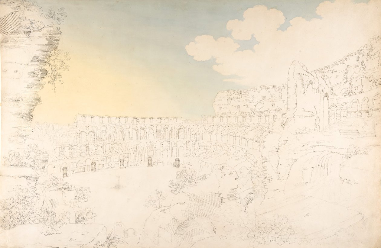 Indre utsikt over Colosseum, slutten av 1700-begynnelsen av 1800-tallet. av Franz Kaisermann