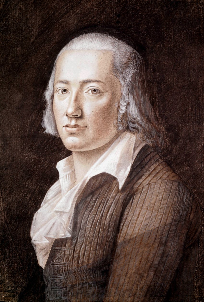 Friedrich Holderlin (pastell på papir) av Franz Karl Hiemer