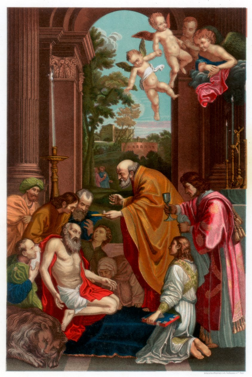 Siste nattverd av Saint Hieronymus, 1614 1870 av Franz Kellerhoven