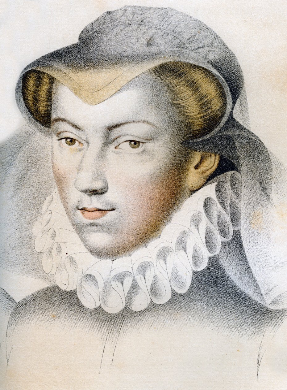 Louise de Lorraine-Vaudémont 1553-1601, 1500-tallet 1849. av Franz Kellerhoven