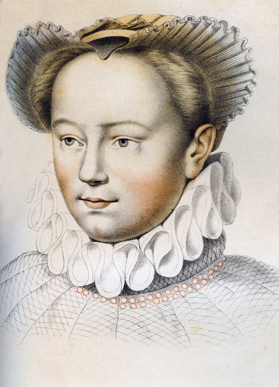 Marguerite de Valois 1553-1615, dronningkonsort av Henry IV av Frankrike, 1500-tallet 1849. av Franz Kellerhoven
